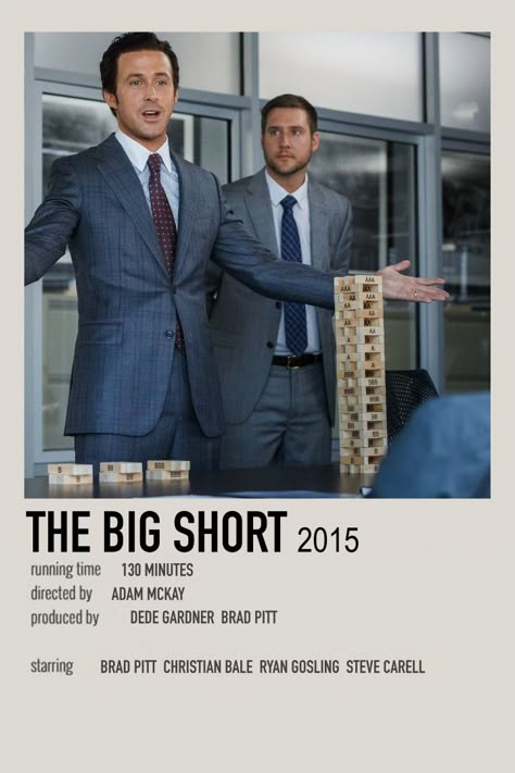 alternative movie poster by me The Big Short Movie Poster, The Big Short Poster, The Big Short Movie, Film Decor, The Big Short, Big Shorts, Film Journal, New Movies To Watch, Movie Poster Wall