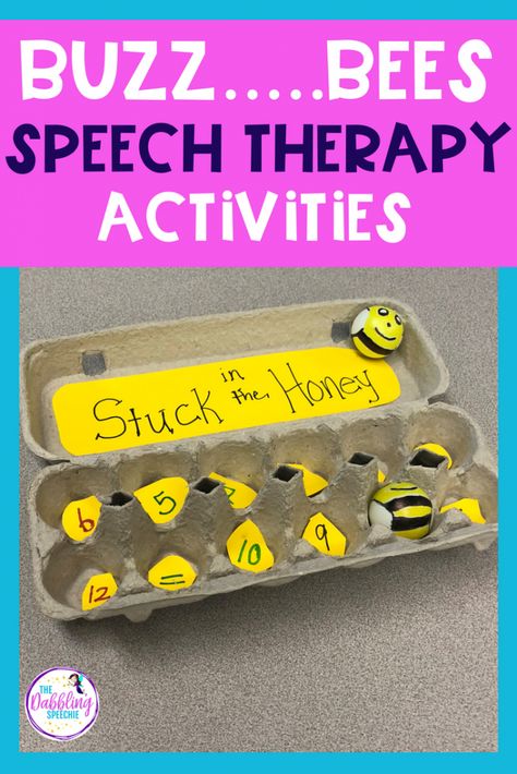 Speech Therapy Activities Elementary, Spring Speech Therapy Activities, Speech Therapy Themes, Communication Disorders, Spring Speech Therapy, Speech Therapy Crafts, Diy Bee, Lesson Plan Ideas, Toddler Speech