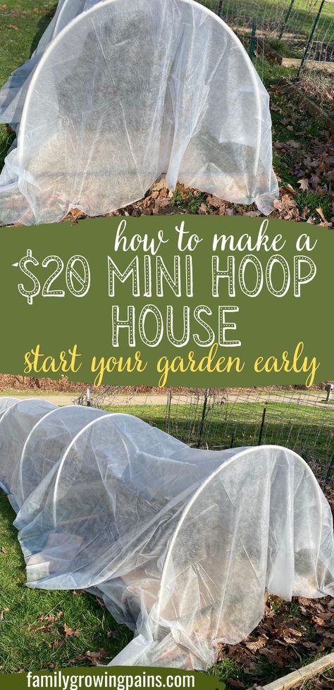 Small Hoop House Diy, Diy Greenhouse For Raised Beds, Garden Hoop Trellis, Diy Hoop House Raised Beds, Pvc Hoop House, Diy Garden Hoop Cover, Cheap Hoop House, Diy Garden Hoop Tunnel, Pvc Hoop House Diy