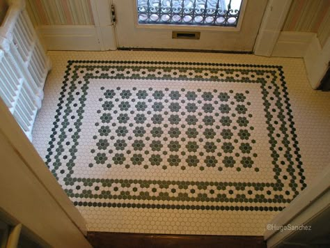 Octagonal tile design for floor Entryway Tile, Victorian Tile, Foyer Flooring, Entry Tile, Entryway Flooring, Hex Tile, Penny Tile, Mosaic Floor Tile, Patterned Floor Tiles