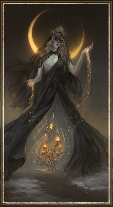 ArtStation - The Empress - Tarot Card The High Priestess Art, Tarot Costume, Odessa Aesthetic, Mystic Wallpaper, Tarot Suits, Empress Tarot Card, Adoptable Oc, Josh Homme, Empress Tarot