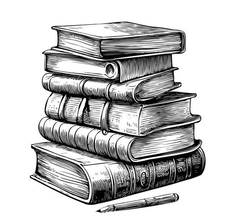 Stack of old books hand drawn sketch Vector illustration royalty free stock photo Literature Drawing Ideas, Drawing Ideas Easy Doodles Sketches, Learning Background, Sketches Vintage, Stack Of Old Books, Dad Memorial Tattoo, Books Drawing, Book Vector, Book Clip Art