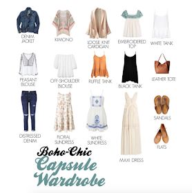 Love From Valerie: What to Wear: Capsule Wardrobe Diy Boho Wardrobe, Minimal Ideas, Chic Capsule Wardrobe, Denim Sundress, Boho Mom, Minimalist Moda, Look Boho Chic, Bohemian Style Clothing, Estilo Boho Chic