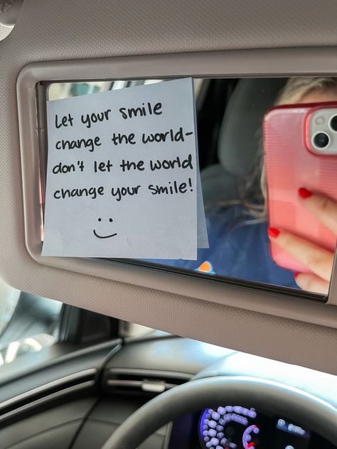 Positive Quotes For Mirrors, Sticky Note Self Love, Motivational Sticky Notes Mirror, Take Lots Of Pictures Quotes, Sticky Note On Mirror, Mirror Sticky Notes Motivation, Words On Mirror Aesthetic, Smile Motivation Quotes, Sticky Note Motivation