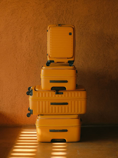 Carry essentials that simplify movement with LOJEL's Cubo Fit in Golden Ochre! Convenience on the go and for easy-access in tight spaces. #LOJEL #LOJELCommunity #LOJELJourneys #CarryOn #CarryOnLuggage #CheckIn #CheckInLuggage #Bags #TravelSet #LuggageSet #Travel #TravelCompanion #TravelLover #Traveller #Suitcase #Luggage #PackYourBags #PackWithMe #Luggage Luggage Photography, Lifestyle Photography Ideas, Premium Luggage, Carryon Luggage, Carry On Essentials, Lightweight Luggage, Luggage Brands, Pack Your Bags, Travel Set