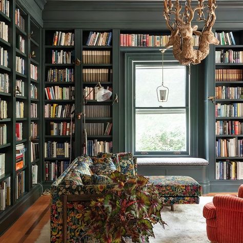 Beautiful Home Library, Dream Home Library, Colonial Revival House, Home Library Rooms, Lots Of Books, Library Inspiration, Library Room, Home Library Design, Prospect Park