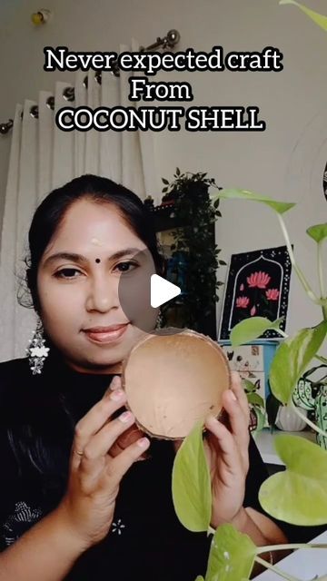 Art From Waste, Fast Natural Hair Growth, Coconut Crafts, Coconut Decoration, Shell Artwork, Planting For Kids, Coconut Shell Crafts, Christ Artwork, Diy Coconut