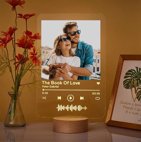 Excited to share the latest addition to my #etsy shop: Scannable Code Lamp Acrylic Album Night Light, Spotify code , Acrylic Song Plaque Couples Gift , Night lamp, valentines day - 3 Sizes https://etsy.me/3R3MMBo #wood #musicplaque #glasspostermusic #acrylicmusicplaque Customized Gifts For Boyfriend, Spotify Plaque, Birthday Gifts For Couples, Song Plaque, Best Gifts For Couples, Music Plaque, Photo Night, Romantic Birthday, Unique Valentines Day Gifts