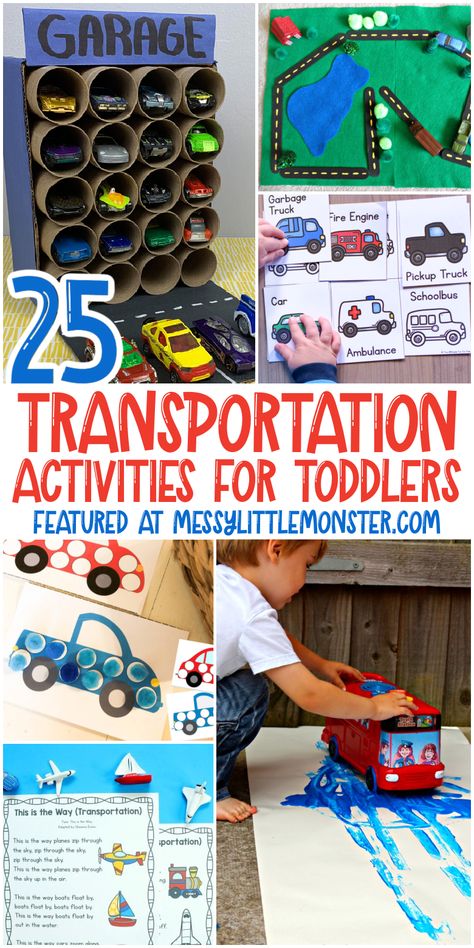 Transportation Language And Literacy, Vehicle Sensory Play, Transportation Preschool Crafts Art Bulletin Boards, Transportation Activities For Elementary, A Is For Airplane Craft, Things That Move Preschool Activities, Montessori Transportation Activities, Road Activities For Preschool, Transportation Science Activities