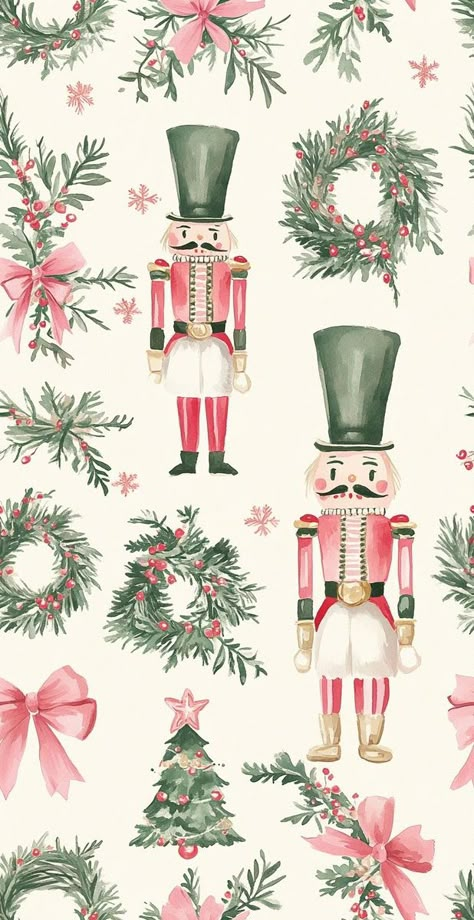 Nutcracker Phone Background, Iphone Christmas’s Wallpaper, 2024 Christmas Wallpaper, Trendy Christmas Background, Elf Christmas Background, Nutcracker Background Iphone, Nordic Phone Wallpaper, Christmas Phone Wallpaper Nativity, Xmas Pattern Wallpaper