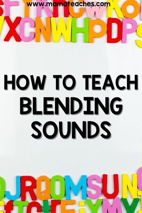 Blend Practice Kindergarten, Teaching Letter Blends, Letter Sound Blending Activities, Help With Blending Sounds, Sounding Out Words Kindergarten, How To Teach Blends, Teach Blending Sounds, Two Letter Blending Activities, Blending Sounds Activities Preschool