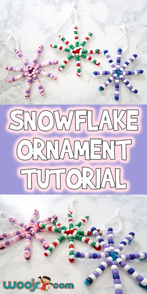 t's time to make some fun new Christmas ornaments, and today I'm sharing this Snowflake Ornament Tutorial that's perfect for little kids to make! New Christmas Ornaments, Easy Snowflake, Printable Christmas Ornaments, Snowflake Craft, Simple Snowflake, Ornament Craft, Kids Christmas Ornaments, Winter Crafts For Kids, Christmas School