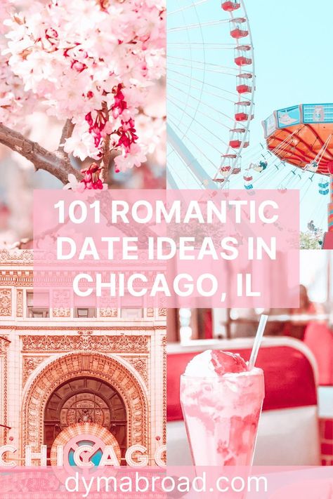 If you're looking for date ideas in Chicago, there are many activities you should know about. The romantic things to do in Chicago are great! #chicago #romanticthingstodo #romanticactivities #dateideas #usa Romantic Chicago Weekend, Chicago Romantic Getaway, Unique Chicago Experiences, Free Things To Do In Chicago, Chicago Honeymoon, Chicago Date Ideas, Date Ideas Chicago, Chicago Date Night, Detroit Travel