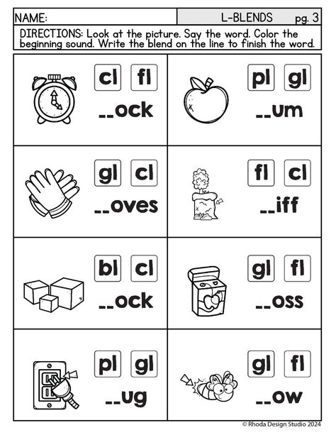 Free L-Blend Worksheets: Practice Beginning Consonant Blends Blend Sound Worksheets, Consonants Blends Worksheets, Diagraphs And Blends Worksheets Free, Beginning Blends Worksheets Free, Blend Words Worksheets, L Blends Worksheets, L Blends Activities, Reading Blends, Beginning Blends Worksheets