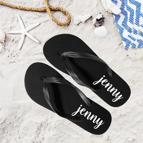 Bride Flip Flops, Bridesmaid Flip Flops, Personalized Flip Flops, Girls Weekend Getaway, Wedding Flip Flops, Gifts For Bride, Shower Shoes, Monogram Stickers, Wedding Party Gifts