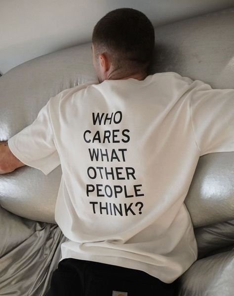 Who cares what other people think white oversize men and women tshirt, aesthetic pinterest tee, gift for her, gift for him Who Cares, Other People, A Man, T Shirts, T Shirt, White, Design