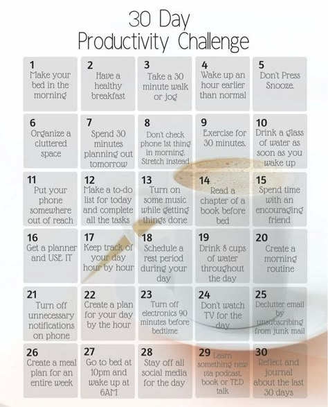 Productivity Challenge, Minimalism Challenge, 30 Days Challenge, 30 Day Challenges, Wellness Challenge, Detox Challenge, Monthly Challenges, Happiness Challenge, Days Challenge