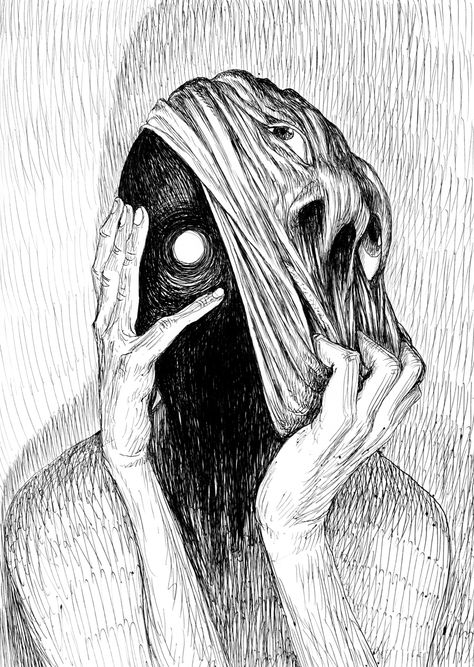 JaeHoon Choi on Behance Creepy Drawings, Arte Sketchbook, Scary Art, Creepy Art, Nature Tattoos, Drawing Tutorials, Doodle Patterns, Painting Illustration, A Drawing