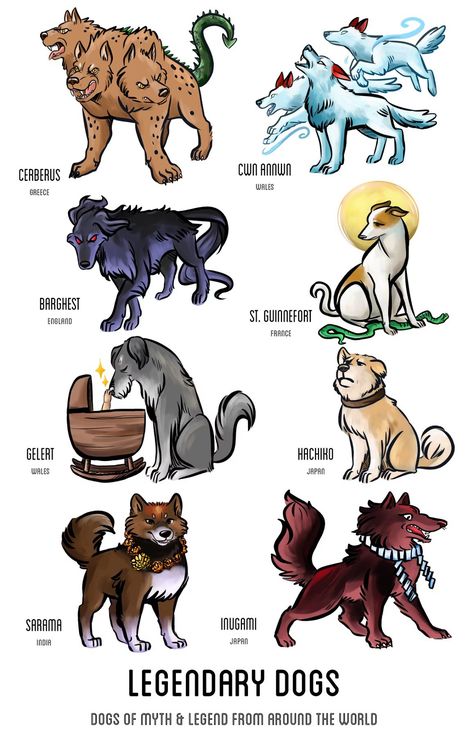 Dog Doodles, Dog Chart, Mythological Animals, Myths & Monsters, Mythical Monsters, Mythical Animal, Creature Drawings, Fantasy Creatures Art, Mythical Creatures Art