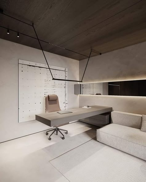 Modern Minimalist Home Office, Minimal Office Design, Workspace Interior Design, Office Cabin Design, Small Office Design Interior, Small Office Design, Corporate Interior Design, Office Tips, Minimalist Home Office