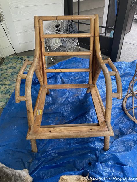 Bamboo Chair Makeover, Bamboo Furniture Makeover, Rattan Furniture Makeover, Cabot Australian Timber Oil, Bamboo Furniture Vintage, Vintage Bamboo Chairs, Diy Furniture Upholstery, Bamboo Outdoor, Furniture Redos