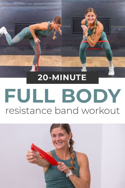 Build strength in the arms, legs, back and glutes with this effective workout: the best exercises with resistance bands. These muscle-toning resistance band exercises can be done anywhere, using just a mini loop resistance band. This 20-minute full body workout is entirely low impact and requires no jumping or additional equipment.