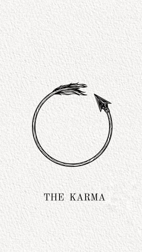 Tattoo Karma, Karma Tattoo, Tato Minimal, Minimal Tattoo Design, Muster Tattoos, Small Hand Tattoos, Tattoo Style Drawings, Small Tattoos For Guys, Hand Tattoos For Guys