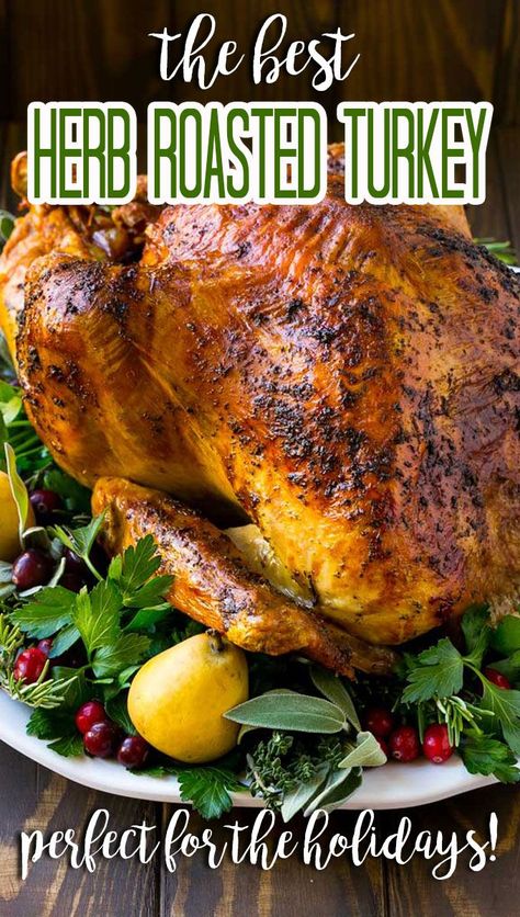 Rotisserie Turkey, Best Roasted Turkey, Chef Savvy, Herb Roasted Turkey, Herb Turkey, Roast Turkey Recipes, Oven Roasted Turkey, Carlsbad Cravings, Roast Turkey Breast