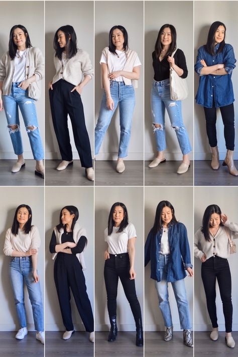 College Outfits For Spring, College Outfits For Petite, Style For College Outfit Ideas, Simple Outfit For Women, Women Day Outfit, College Wear Outfits Summer, Different Dressing Styles For Women, Basic College Outfits Capsule Wardrobe, Dressing Outfit Ideas Women