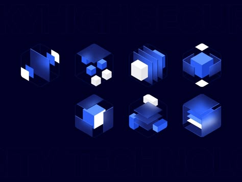 Skyhigh Cloud Platform by Dalibor Hajdinjak for kreativa on Dribbble Ibm Design, Technology Design Graphic, Support Icon, Dimensional Shapes, Geometric Illustration, Abstract Graphics, Security Technology, Isometric Design, Visual Identity Design