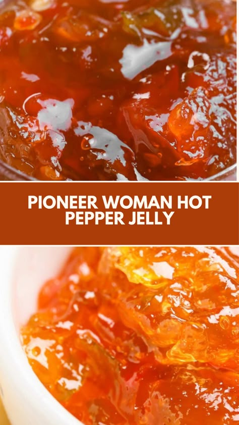 Pioneer Woman Hot Pepper Jelly recipe is made with red bell peppers, jalapeno peppers, sugar, apple cider vinegar, salt, and liquid pectin. The total time needed is approximately 21 minutes, yielding about 6 servings. Pepper Jelly With Sure Jell, How To Make Hot Pepper Jelly, Peach Hot Pepper Jelly Recipe, Cranberry Hot Pepper Jelly, Recipes With Red Pepper Jelly, Apple Jalapeno Jelly Recipe, Dr Pepper Jelly Recipe, Jalapeño Jelly Recipe, Pineapple Pepper Jelly Recipe