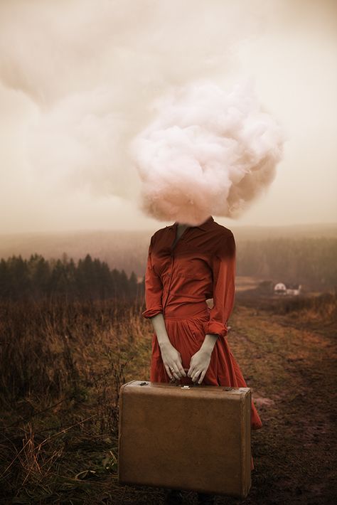 Surreal Self-Portraits of a Traveling Photographer Max Ernst, Head In The Clouds, Foto Tips, Surrealism Photography, Conceptual Photography, Foto Art, Digital Art Illustration, Surreal Art, Self Portrait