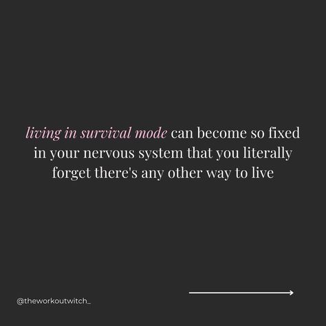 Living in survival mode for so long, you forgot what it feels like to live freely. It's like your body and mind are permanently bracing for impact, making you disconnected from peace, joy, and ease. You can step out of survival mode and reclaim feeling free in 60 days with somatic exercises. Imagine a life where you wake up feeling rested, your body moves without tension, and joy comes effortlessly. Get guided through the step by step. Heal your nervous system (3 course bundle) on profile. Living In Survival Mode Quotes, Nervous System Quotes, Living In Survival Mode, Meditation Teacher, Somatic Exercises, Workout At Work, Life Crisis, Recovery Quotes, Mid Life Crisis