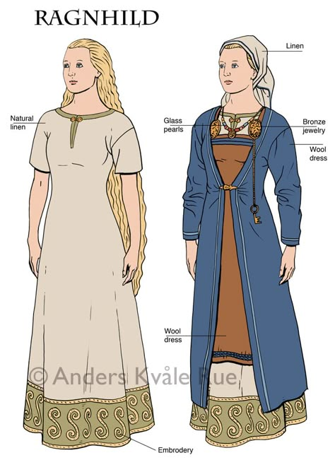 Viking Apron Dress, Norse Clothing, Viking Clothes, Historical Viking, Viking Garb, Vestidos Anime, Viking Reenactment, Viking Dress, Sca Garb