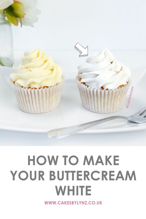 How to make your Buttercream Frosting White - Buttercream Cake Decorating Tutorial White Frosting Recipes, American Buttercream Recipe, White Buttercream Frosting, White Buttercream, Buttercream Cake Decorating, White Cupcakes, Fondant Baby, White Cakes, Butter Icing