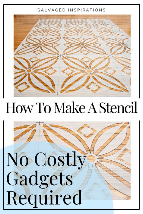 How To Make A Stencil - No Costly Gadgets Required | Keep It Exciting DIY Your Stencils | Salvaged Inspirations #siblog #salvaged #furnituremakeover #refurbishedfurniture #paintinginspo #salvagedinspirations #furniturerescue #vintage #DIY #stencilingideas Make Your Own Stencils Templates, Diy Stencils For Painting, Floor Stencils Patterns, Diy Stencil Patterns, Make A Stencil, Stencils Printables Templates, Wall Stencils Diy, Stencil Patterns Templates, Make Your Own Stencils