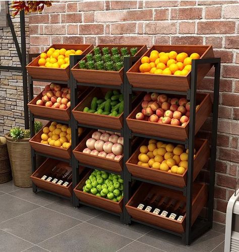 Shop Display Racks Supermarket Shelf For Vegetable And Fruit Display - Buy Display Rack,Vegetable Display Shelf,Fruit Display Shelf Product on Alibaba.com Fruit And Veg Shop, Vegetable Rack, Store Shelves Design, Easy Taco Recipes, Vegetable Stand, Vegetable Shop, Grocery Store Design, Stand Shelf, Supermarket Design