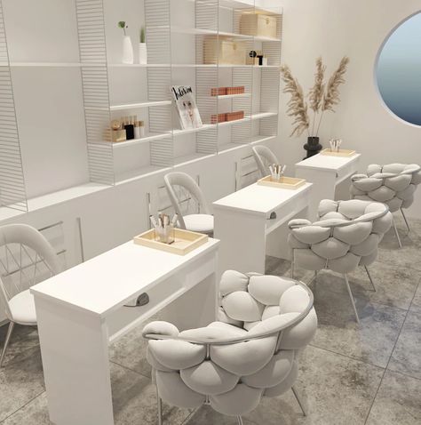 Cheap Tables, Desk Cheap, Tech Nails, Manicure Chair, Luxury Nail Salon, Salon Design Ideas, Nail Salon Interior Design, Nail Salon Interior, Beauty Room Salon