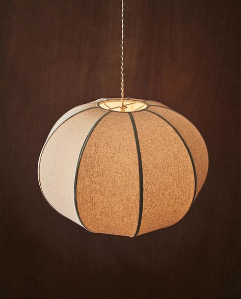 Lampe Zara Home, Plug In Ceiling Light Living Room, Textile Chandelier, Hanging Bedside Lamps, Linen Ceiling, Bedroom Pendant Lighting, Hallway Pendant Lighting, Basket Lamp, Bedroom Pendant Light