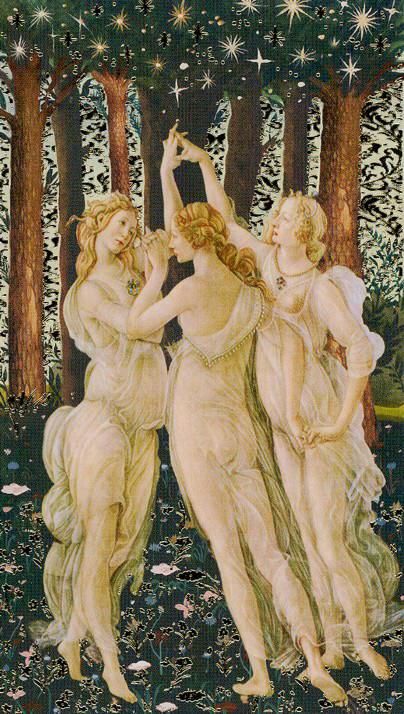 The Star Tarot And Oracle Cards, The Three Graces, Sandro Botticelli, Roman Gods, Tarot Major Arcana, Tarot Cards Art, Three Graces, Tarot Art, Major Arcana