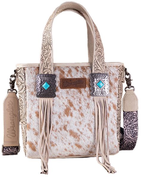 Wrangler Women's Hairon Cowhide Vintage Floral Concealed Carry Tote Totes Boots, Leather Tassel, Accessories Jewelry, Artistic Designs, Vintage Floral, Crossbody Bag, Jewelry Accessories, Boots, Floral