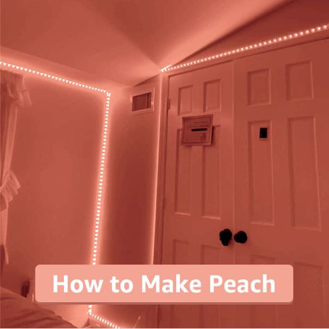 How to Make DIY Colors on Color Changing LED Lights Strip Led Lights Bedroom Photos, Things To Do With Led Strip Lights, How To Make Diy Colors Led Lights, How To Make Custom Colors On Led Lights, Peach Led Light Diy, Rgb Color Codes Led Lights, Colors To Make With Led Lights, Custom Led Light Colors Diy, Led Custom Colors