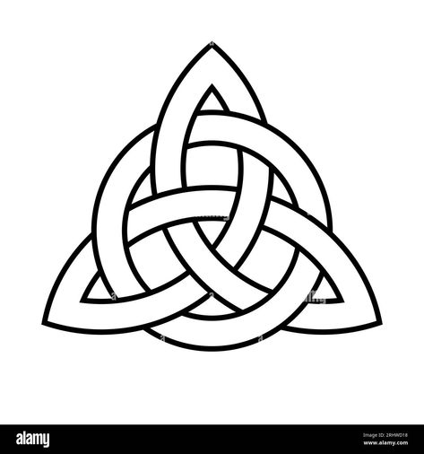 Download this stock vector: Celtic trinity knot, triquetra. Vector infinity symbol. - 2RHWD18 from Alamy's library of millions of high resolution stock photos, illustrations and vectors. Triquetra Tattoo Women, Celtic Designs Pattern, Wood Sketch, Triquetra Tattoo, Trinity Symbol, Celtic Infinity Knot, Celtic Triquetra, Wiccan Symbols, Celtic Trinity Knot