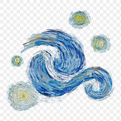 Van Gogh Famous Paintings, Sticker Transparent Background, Van Gogh Wallpaper, Vincent Van Gogh Starry Night, Painting Logo, Starry Night Painting, Vincent Van Gogh Art, Sticker Transparent, The Starry Night