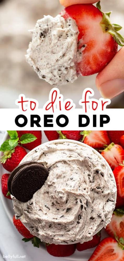 Oreo Dip Recipe, Cream Cheesecake Filling, Oreo Dip, Dessert Dip Recipes, Cookies And Cream Cheesecake, Cream Cheesecake, Sweet Dips, Recipes Summer, Oreo Recipes