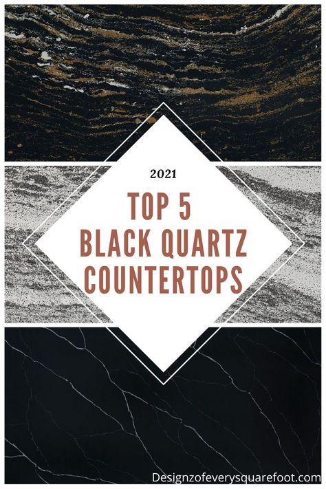 Black counters are definitely "IN" for the 2021 year. Go BOLD and style up you kitchen with these beautiful black counters! These counters will make any kitchen look AMAZING! Keep these styles in mind when you remodel your home!! #countertops #kitchendecor #kitchen #kitchenremodel #countertopideas #counterdesign #modernkitchendesign Black Quartz Countertops Kitchen, Black Quartz Countertops White Cabinets, Black Kitchen Counters, Black Kitchen Countertops Color Combos, Dark Quartz Kitchen Countertops, Black And White Quartz Countertops, Black Quartz Kitchen Countertops, Black Quartz Countertop, Kitchen Quartz Counters