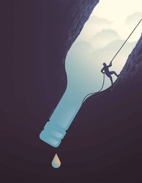 Conceptual Illustrations by Tang Yau Hoong | Daily design inspiration for creatives | Inspiration Grid Deeper Meaning Art, Tang Yau Hoong, Conceptual Illustrations, Win Art, Procreate Watercolor, Brush Procreate, Hidden Images, Art Concepts, Space Illustration