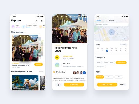 Event App Design, Event App Ui Design, Volunteer App, Social App Design, To Do App, Community App, Event App, Mobile App Design Inspiration, App Interface Design