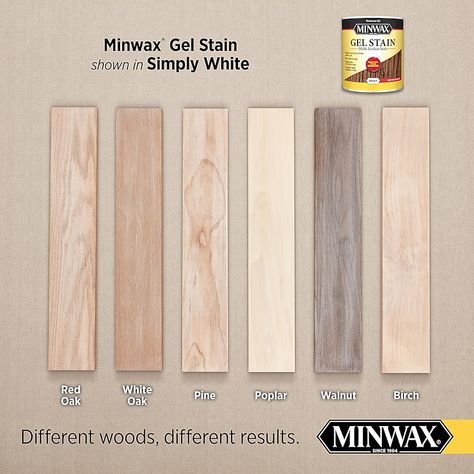 Minwax Gel Stain Colors, Minwax Simply White Stain, White Gel Stain Over Oak, Minwax Gel Stain, White Washed Furniture, Dining Table Makeover, Wood Dining Room Table, Oil Based Stain, Simply White