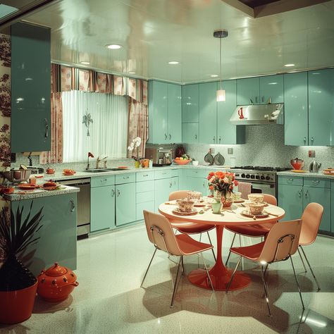 80s, 90s, retro style, vintage, miami, 70s, old, interior, design, luxury, midcentury modern, 80s aesthetic, home decor Kitchen Midcentury Modern, Retro Aesthetic Kitchen, Kitchen Midcentury, 90s Kitchen, 80s Interior Design, Crazy Kitchen, 80s Interior, 50s Retro, Aesthetic Kitchen